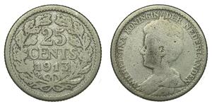 25 Cent 荷兰王国 銀 威廉明娜 (荷兰)