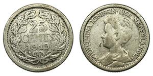 25 Cent 荷兰王国 銀 威廉明娜 (荷兰)