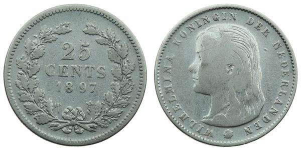 25 Cent 荷兰王国 銀 威廉明娜 (荷兰)