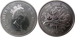 25 Cent 加拿大 镍 伊丽莎白二世 (1926-2022)