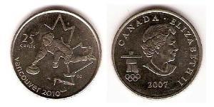 25 Cent 加拿大 镍 伊丽莎白二世 (1926-2022)