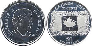 25 Cent 加拿大 镍 伊丽莎白二世 (1926-2022)