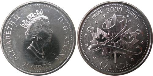25 Cent 加拿大 镍 伊丽莎白二世 (1926-2022)