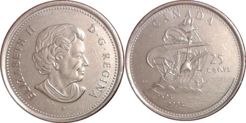 25 Cent 加拿大 镍 伊丽莎白二世 (1926-2022)