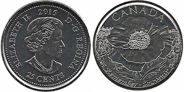 25 Cent 加拿大 镍 伊丽莎白二世 (1926-2022)