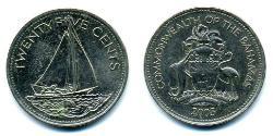 25 Cent Bahamas 镍/銅 