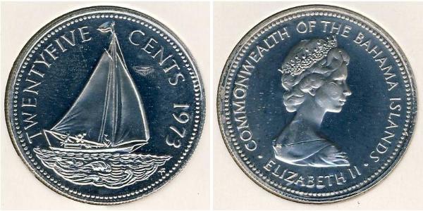 25 Cent Bahamas 銅/镍 