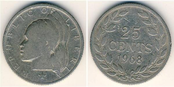 25 Cent Liberia 銅/镍 