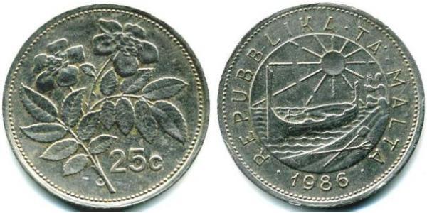 25 Cent Malta 銅/镍 