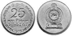 25 Cent Sri Lanka/Ceylon 镍/銅 