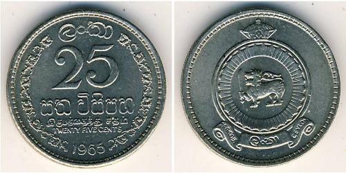 25 Cent Sri Lanka/Ceylon 銅/镍 