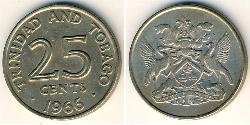 25 Cent 千里達及托巴哥 镍/銅 