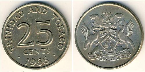 25 Cent 千里達及托巴哥 銅/镍 