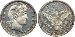 25 Cent / 1/4 Dollar USA (1776 - ) Copper/Silver 