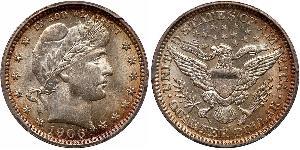 25 Cent / 1/4 Dollar USA (1776 - ) Copper/Silver 