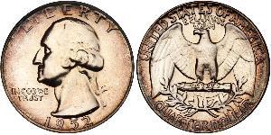 25 Cent / 1/4 Dollar USA (1776 - ) Copper/Silver George Washington