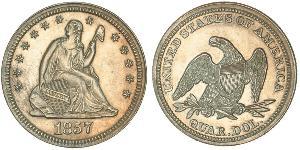 25 Cent / 1/4 Dollar USA (1776 - ) Copper/Silver 