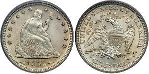 25 Cent / 1/4 Dollar USA (1776 - ) Copper/Silver 