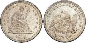 25 Cent / 1/4 Dollar USA (1776 - ) Copper/Silver 