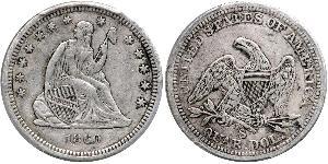 25 Cent / 1/4 Dollar USA (1776 - ) Copper/Silver 