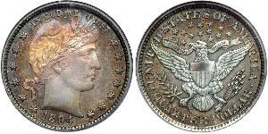 25 Cent / 1/4 Dollar USA (1776 - ) Copper/Silver 