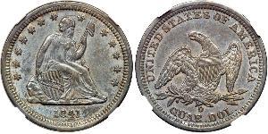 25 Cent / 1/4 Dollar USA (1776 - ) Copper/Silver 