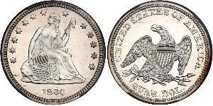 25 Cent / 1/4 Dollar USA (1776 - ) Copper/Silver 