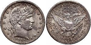 25 Cent / 1/4 Dollar USA (1776 - ) Copper/Silver 