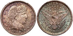 25 Cent / 1/4 Dollar USA (1776 - ) Copper/Silver 