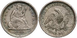 25 Cent / 1/4 Dollar USA (1776 - ) Copper/Silver 