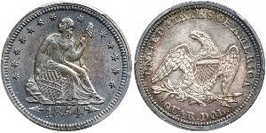 25 Cent / 1/4 Dollar USA (1776 - ) Copper/Silver 