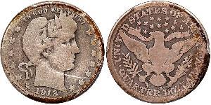 25 Cent / 1/4 Dollar USA (1776 - ) Copper/Silver 