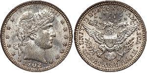 25 Cent / 1/4 Dollar USA (1776 - ) Copper/Silver 