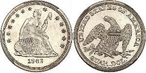 25 Cent / 1/4 Dollar USA (1776 - ) Copper/Silver 