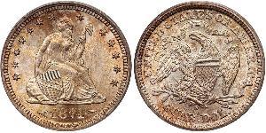 25 Cent / 1/4 Dollar USA (1776 - ) Copper/Silver 