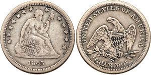 25 Cent / 1/4 Dollar USA (1776 - ) Copper/Silver 