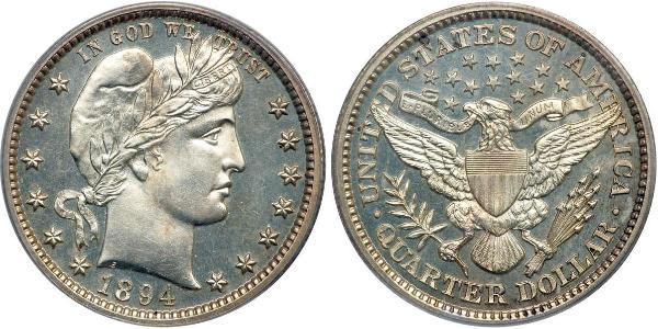25 Cent / 1/4 Dollar USA (1776 - ) Copper/Silver 