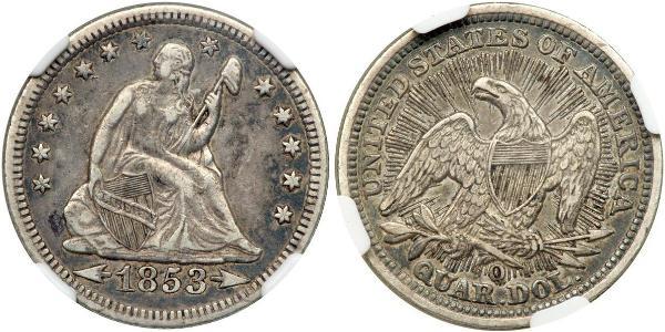 25 Cent / 1/4 Dollar USA (1776 - ) Copper/Silver 