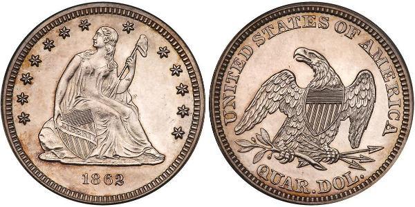 25 Cent / 1/4 Dollar USA (1776 - ) Copper/Silver 