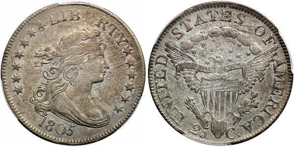 25 Cent / 1/4 Dollar USA (1776 - ) Copper/Silver 