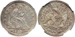 25 Cent / 1/4 Dollar Vereinigten Staaten von Amerika (1776 - ) Silber/Kupfer 