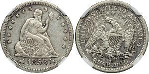 25 Cent / 1/4 Dollar Vereinigten Staaten von Amerika (1776 - ) Silber/Kupfer 