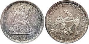 25 Cent / 1/4 Dollar Vereinigten Staaten von Amerika (1776 - ) Silber/Kupfer 