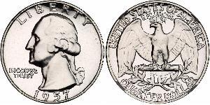 25 Cent / 1/4 Dollar Vereinigten Staaten von Amerika (1776 - ) Silber/Kupfer George Washington