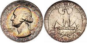 25 Cent / 1/4 Dollar Vereinigten Staaten von Amerika (1776 - ) Silber/Kupfer George Washington