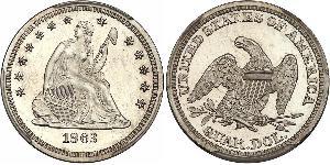 25 Cent / 1/4 Dollar Vereinigten Staaten von Amerika (1776 - ) Silber/Kupfer 