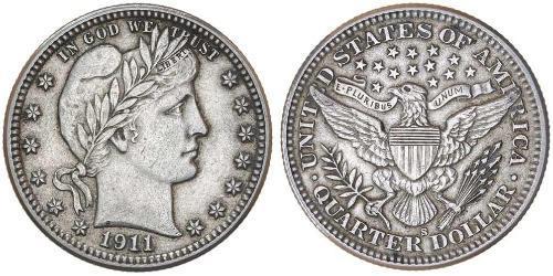 25 Cent / 1/4 Dollar Vereinigten Staaten von Amerika (1776 - ) Silber/Kupfer 