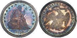 25 Cent / 1/4 Dollar USA (1776 - ) Silver 