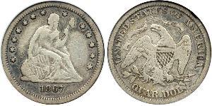 25 Cent / 1/4 Dollar USA (1776 - ) Silver 