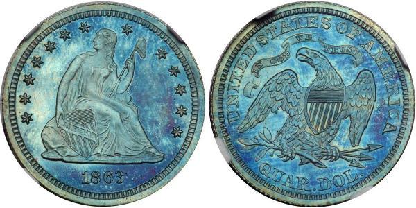 25 Cent / 1/4 Dollar USA (1776 - ) Silver 